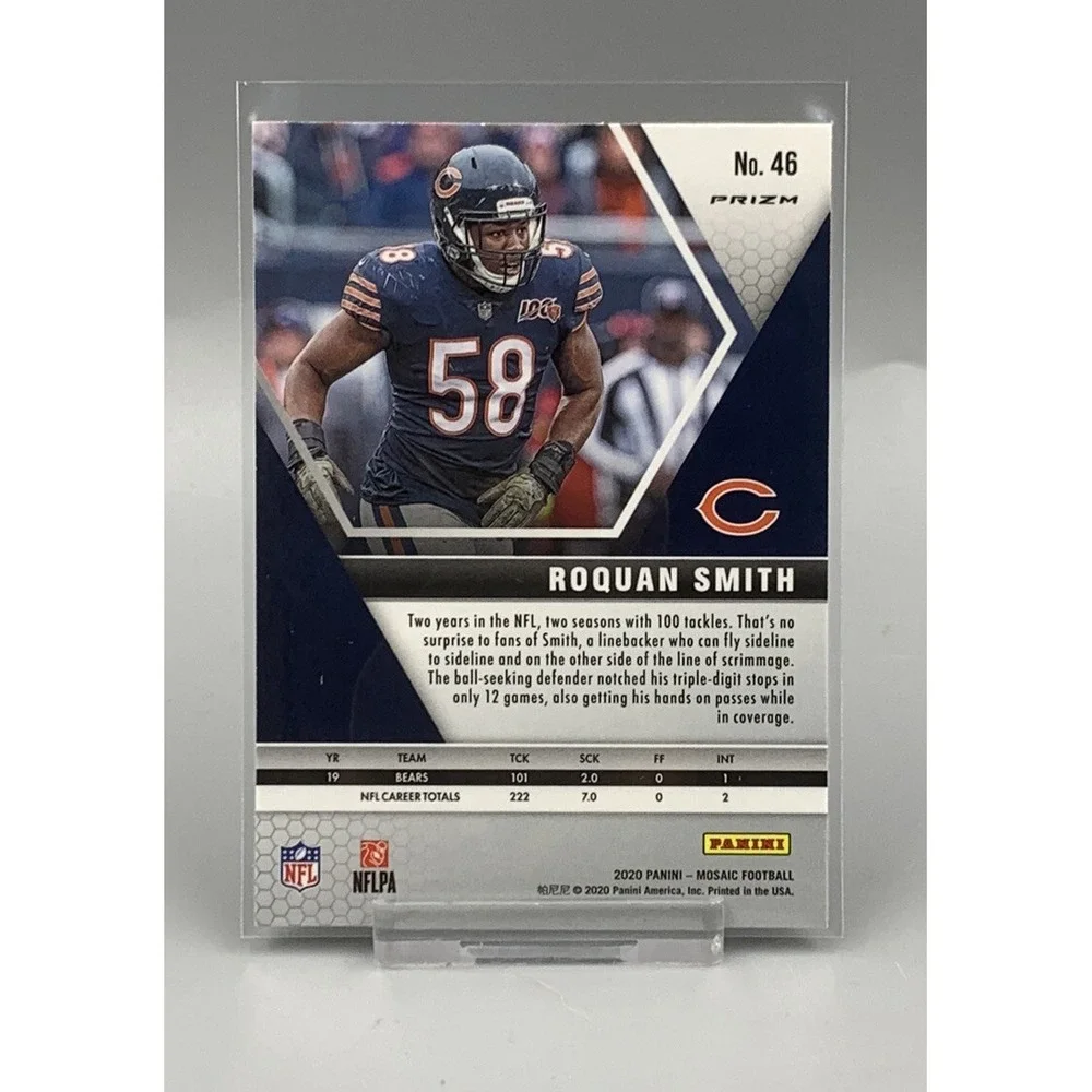 2020‎ Panini Mosaic Silver #46 ROQUAN SMITH  Chicago Bears